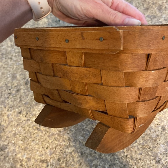 Longaberger Cradle Rocker Handmade Basket - Picture 7 of 17